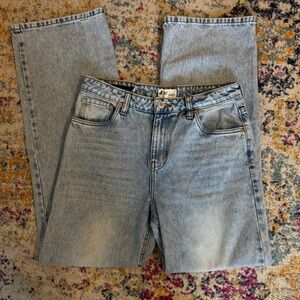 Cuidado Con El Perro Women’s Light Wash Straight Denim Jeans 100% Cotton Size 4